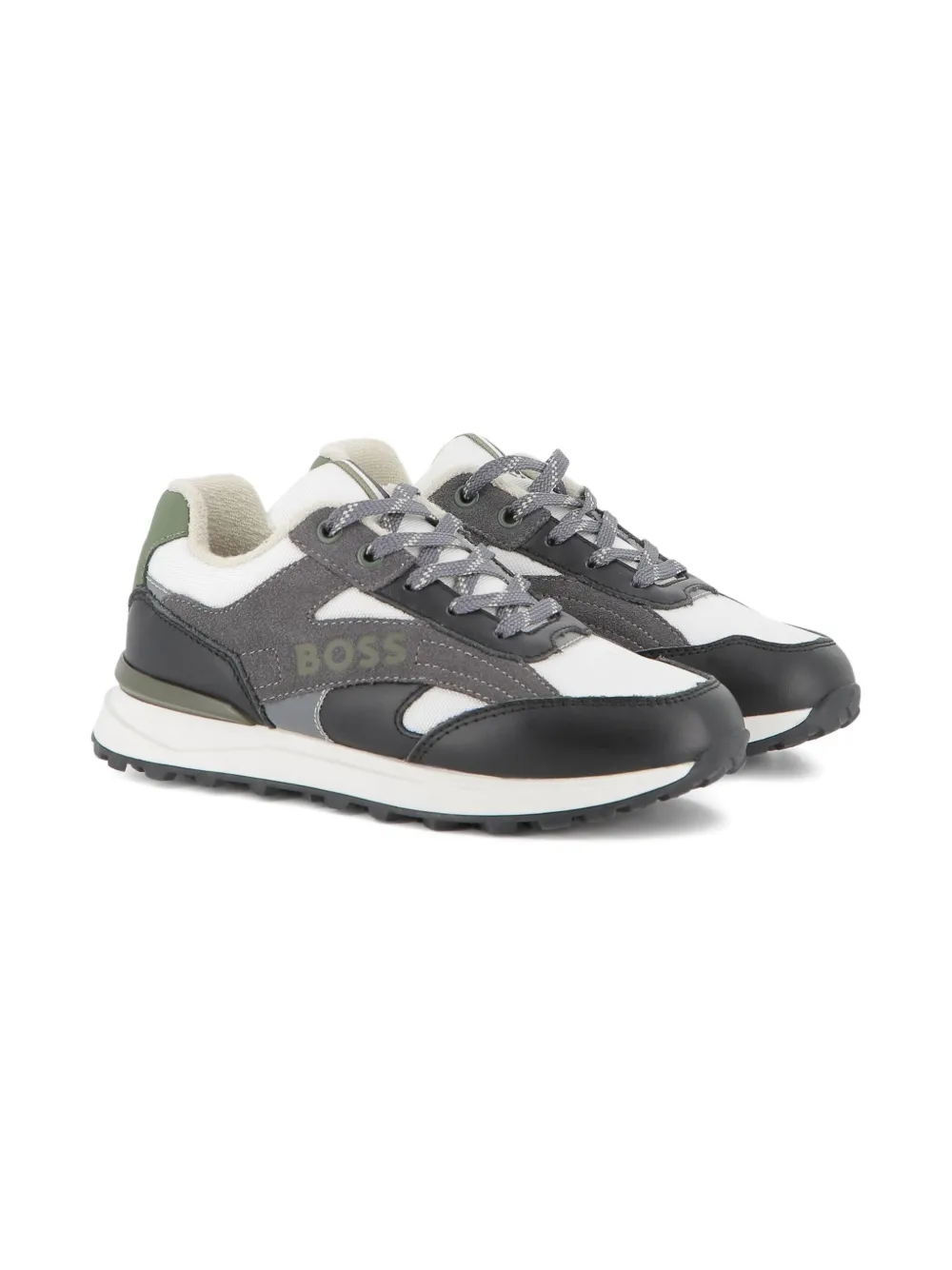 BOSS Kidswear Sneakers met vlakken Zwart