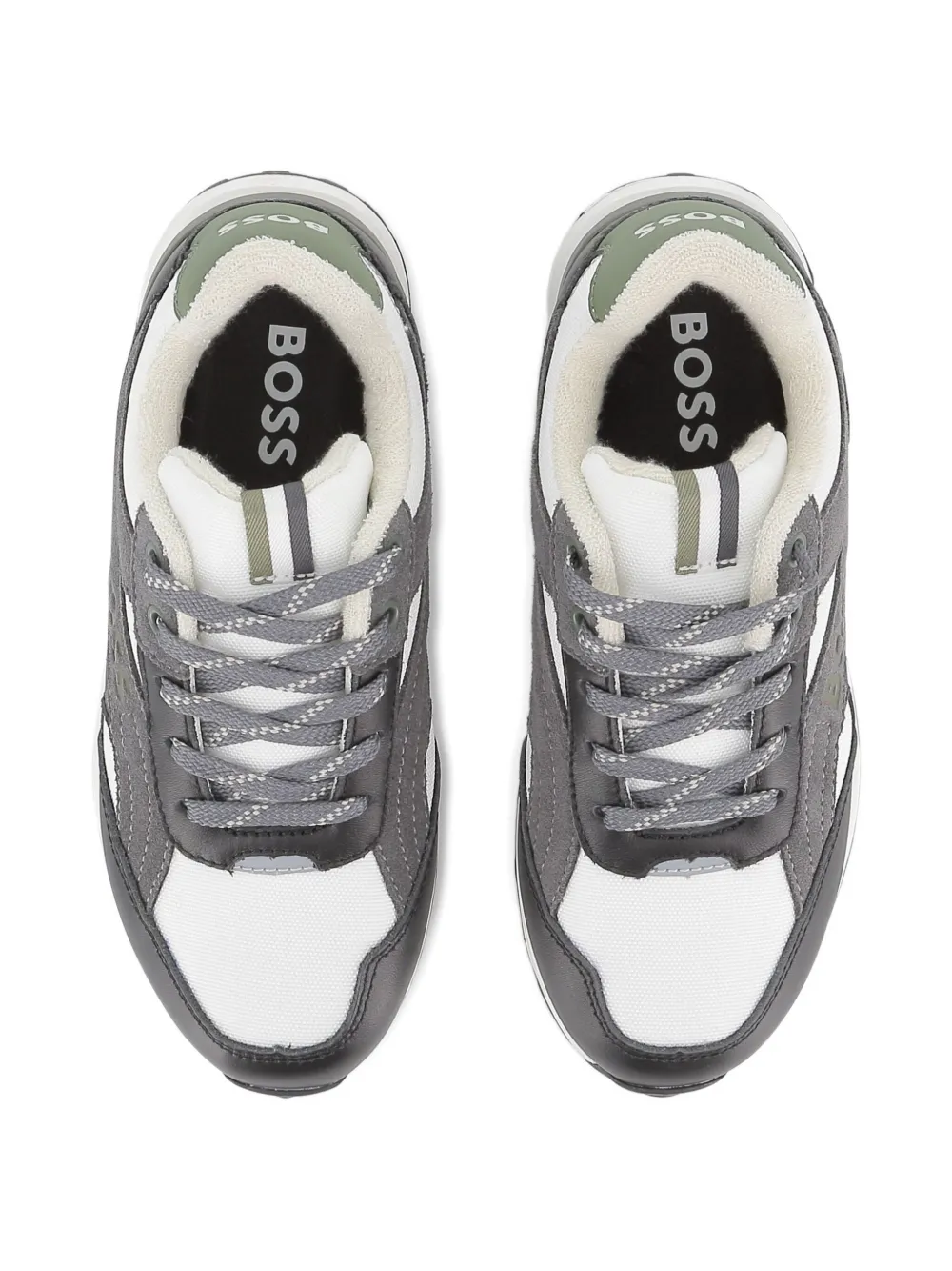 BOSS Kidswear panelled sneakers Black