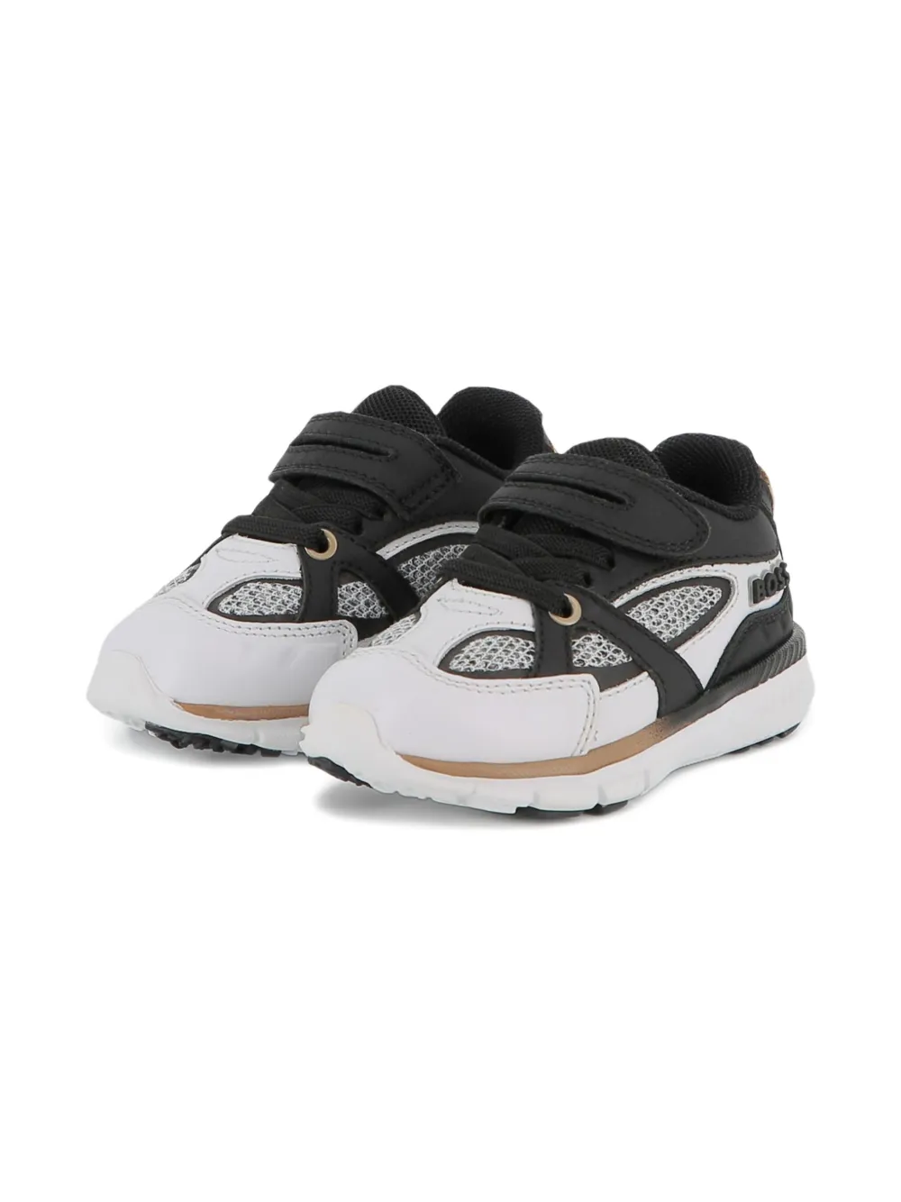 BOSS Kidswear mesh-panelled sneakers White