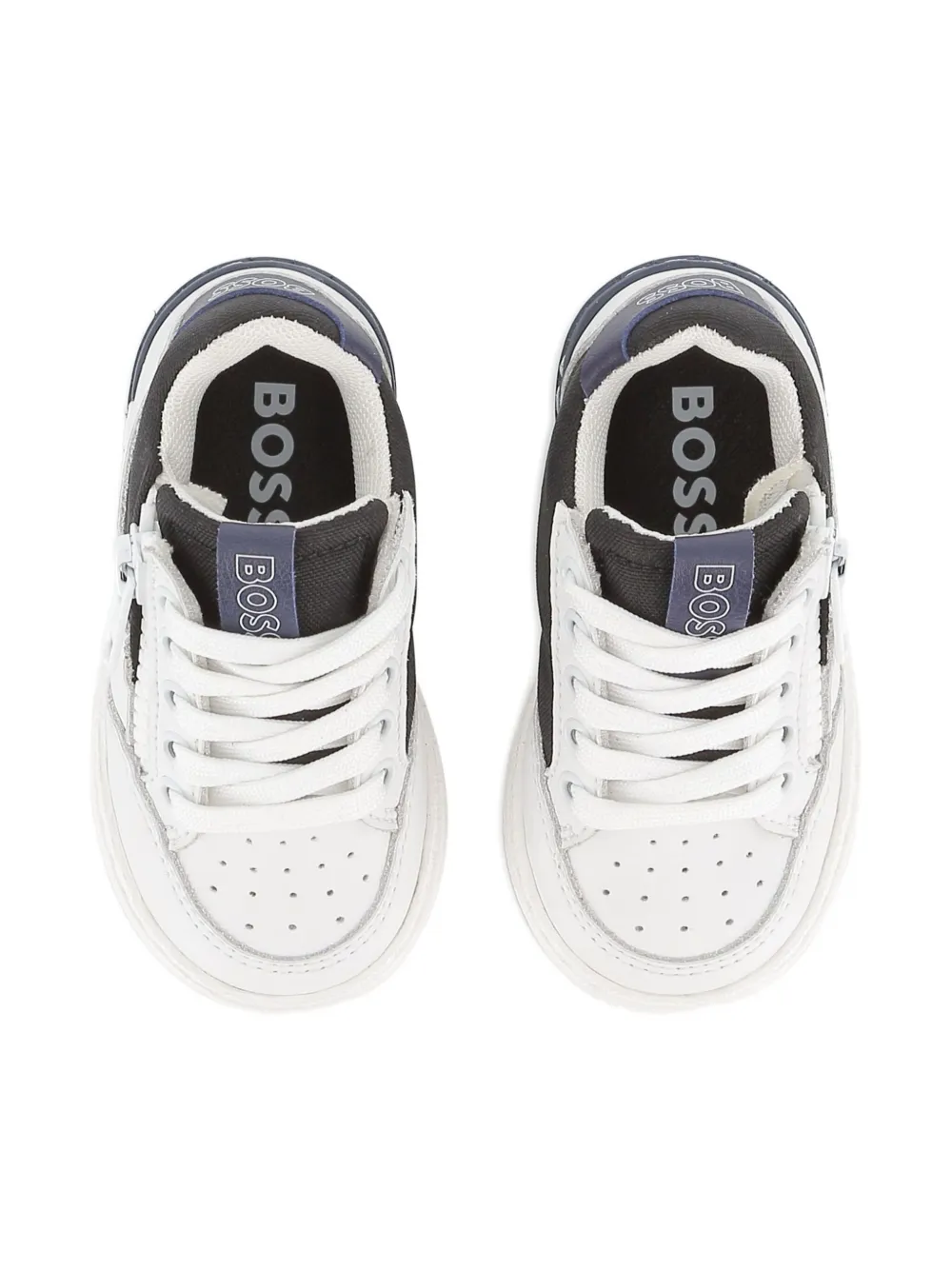 BOSS Kidswear panelled sneakers White