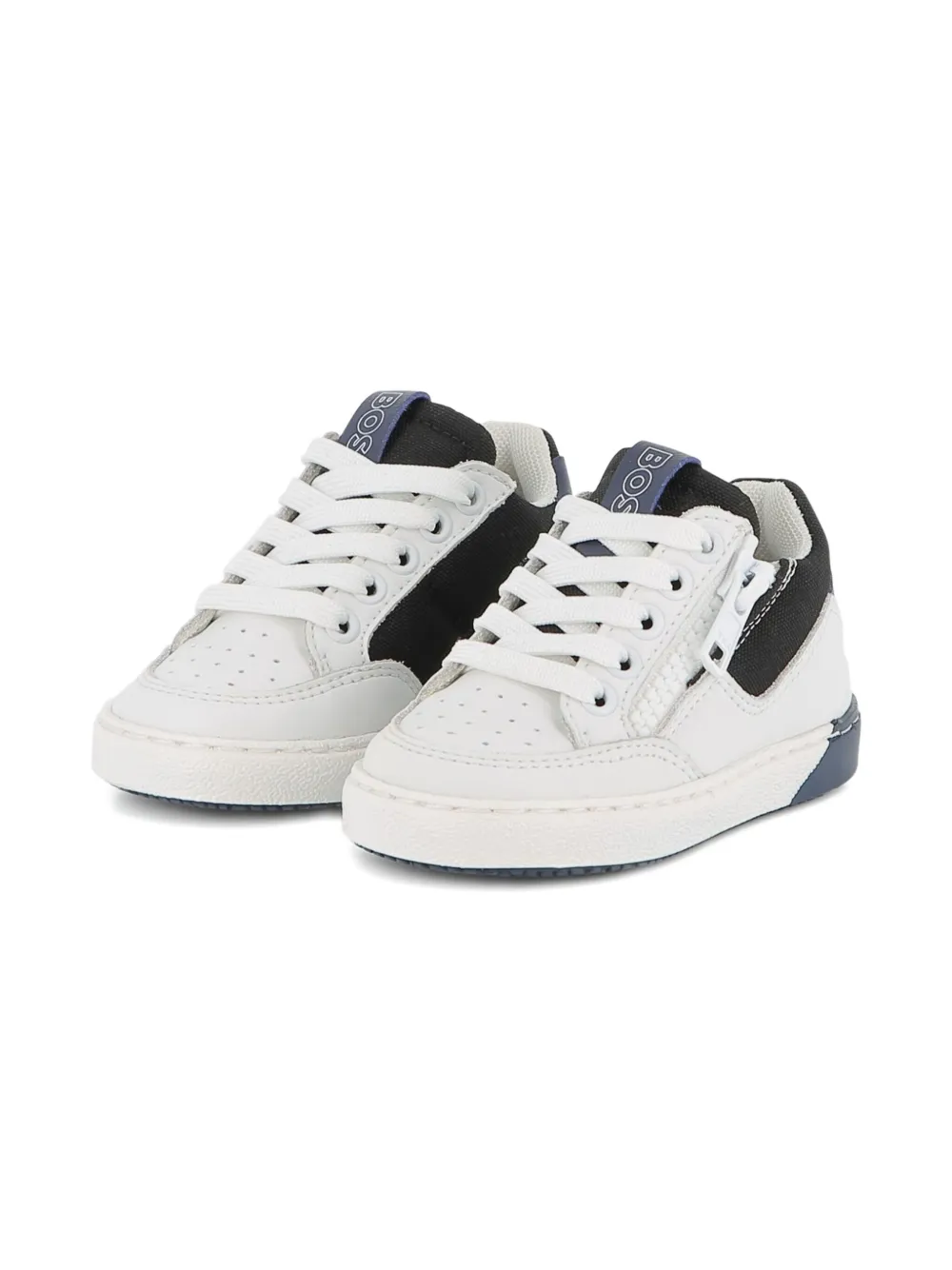 BOSS Kidswear panelled sneakers White