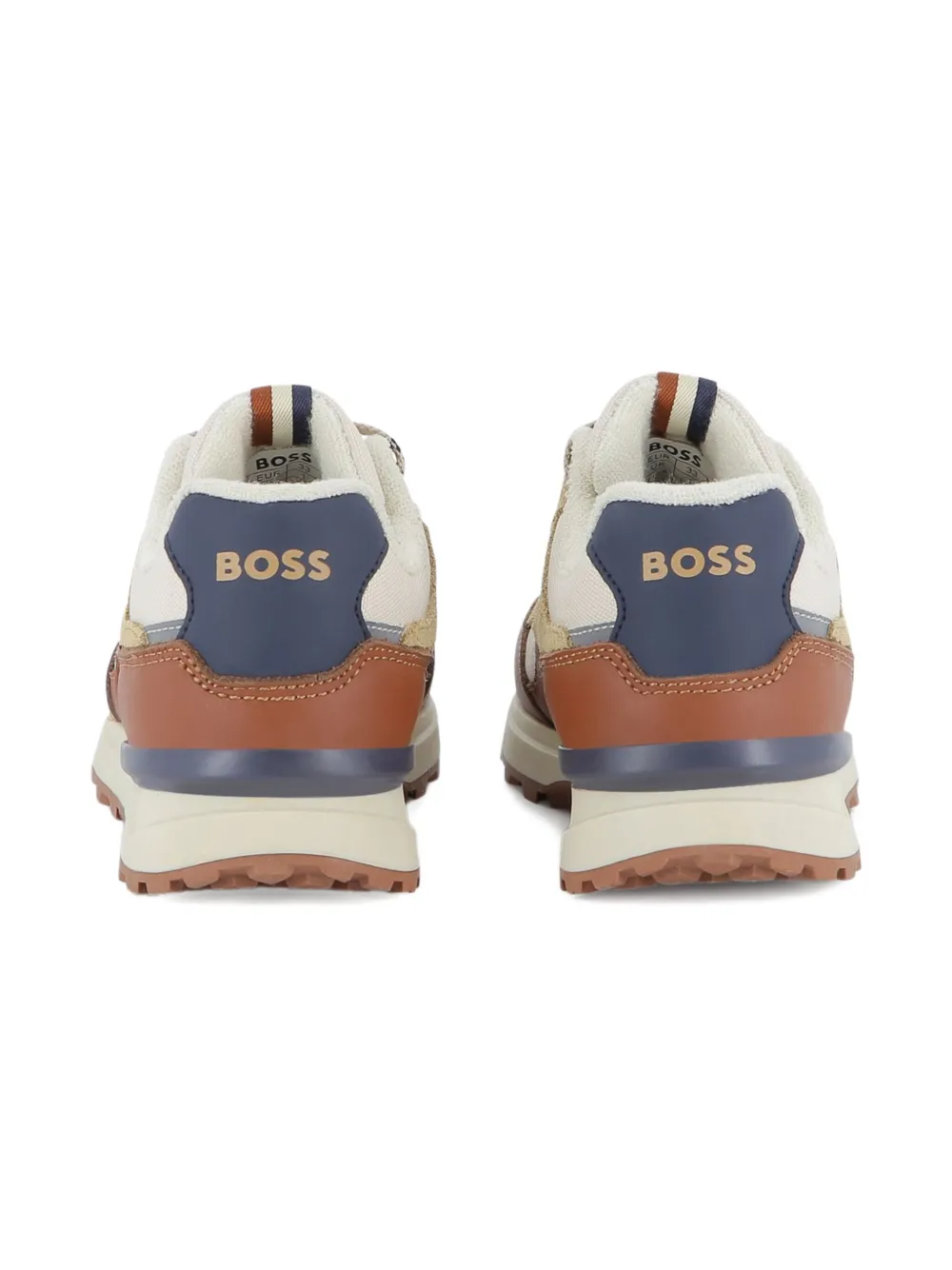 BOSS Kidswear colour-block sneakers Brown
