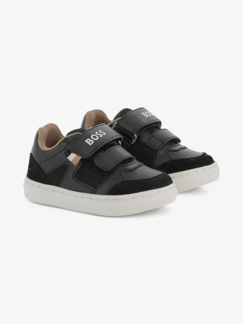 BOSS Kidswear touch-strap fastening sneakers