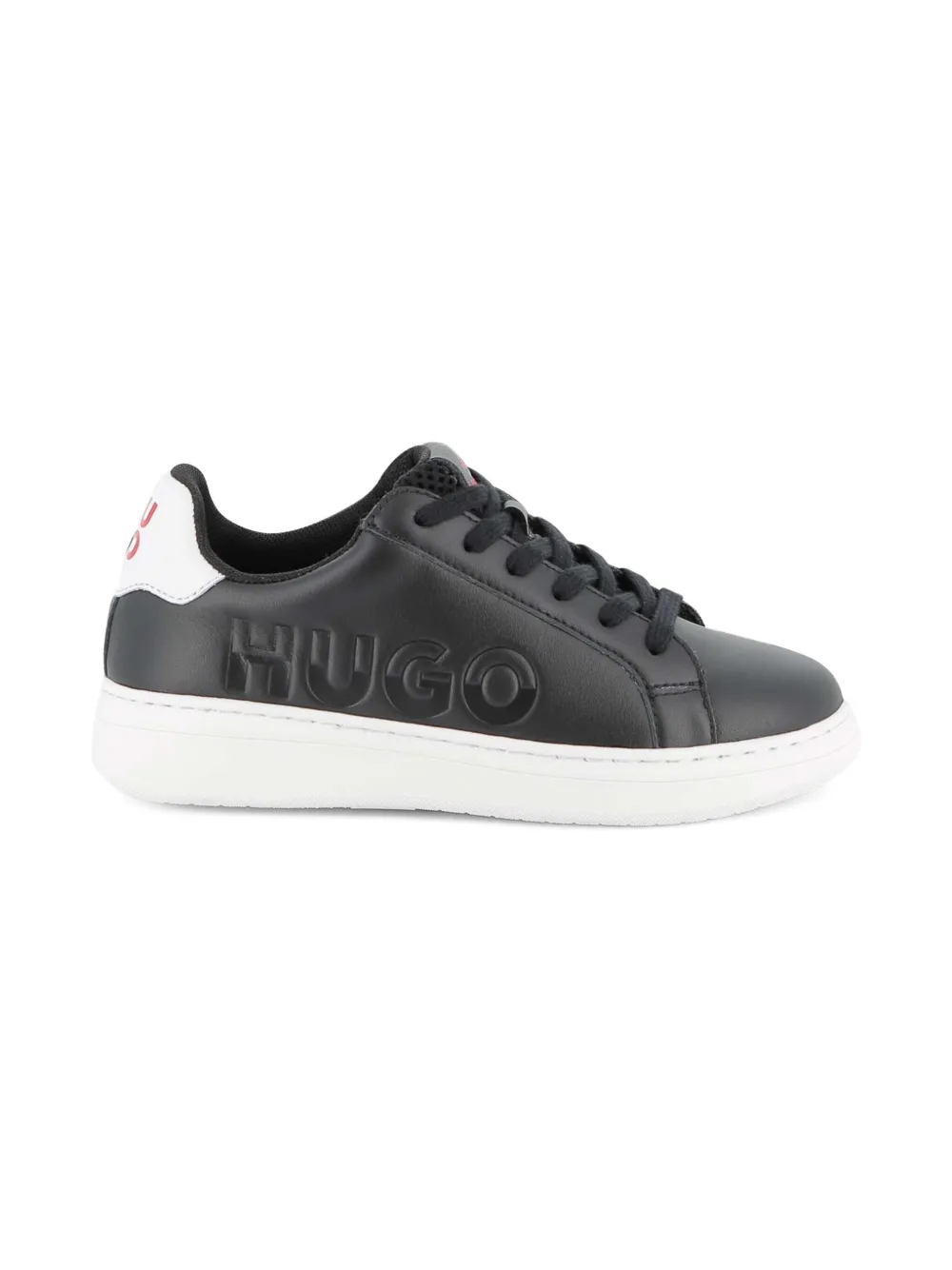 HUGO KIDS leather sneakers Black