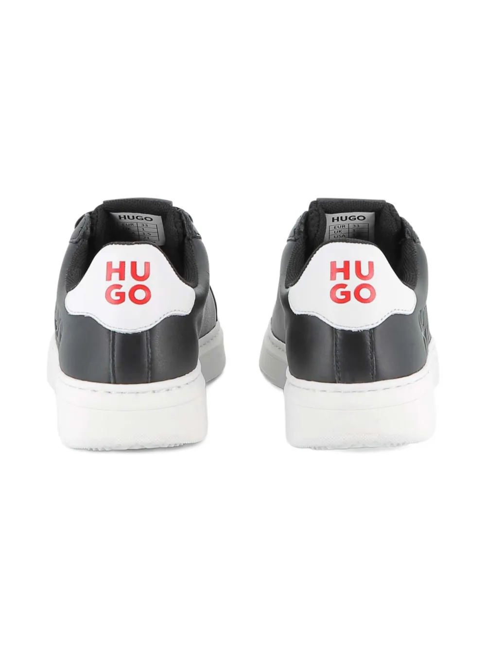 HUGO KIDS leather sneakers Black