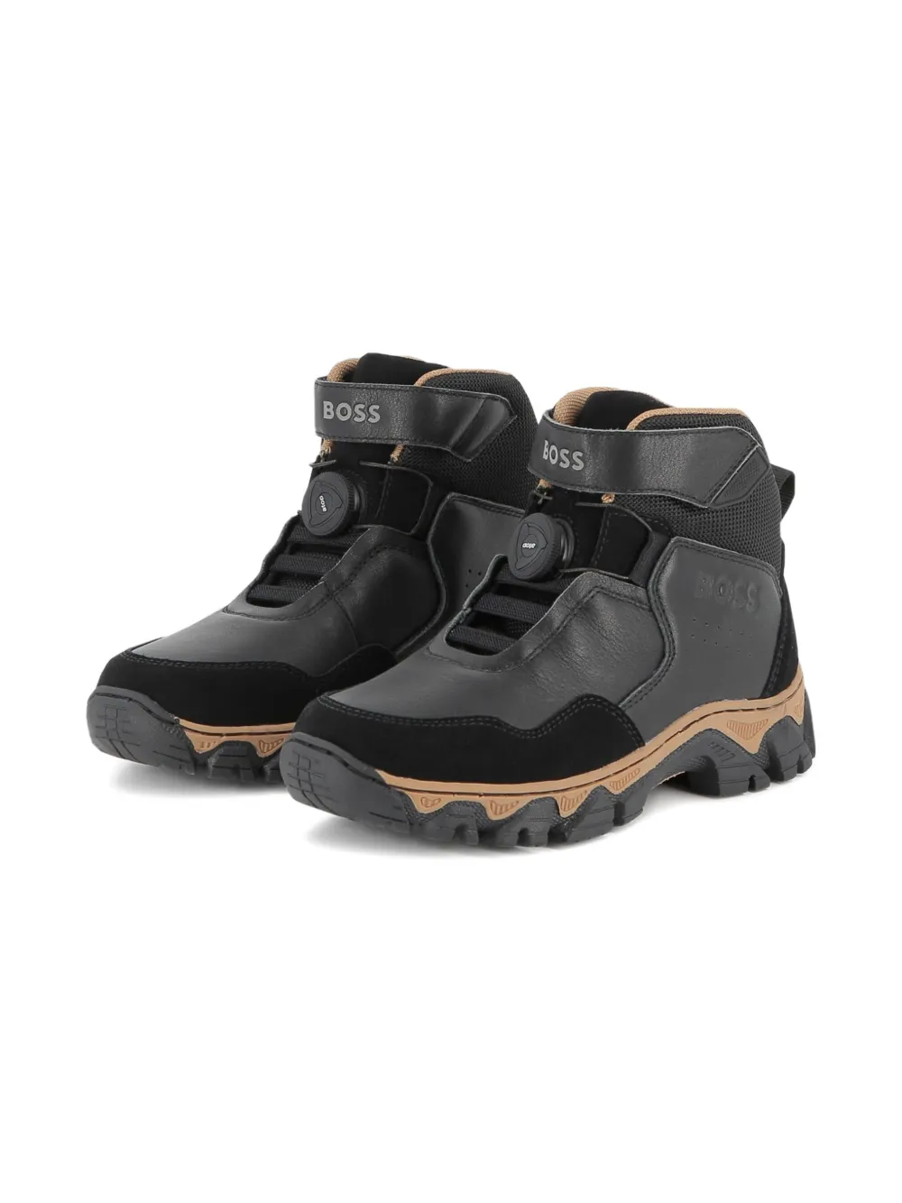 BOSS Kidswear high-top technical sneakers Black
