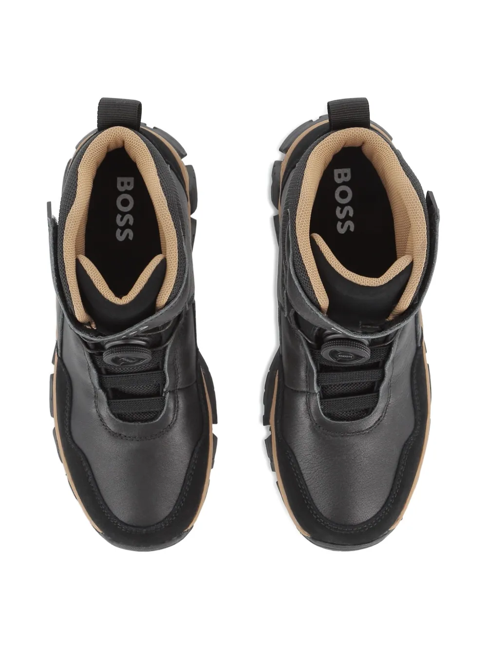 BOSS Kidswear high-top technical sneakers Black