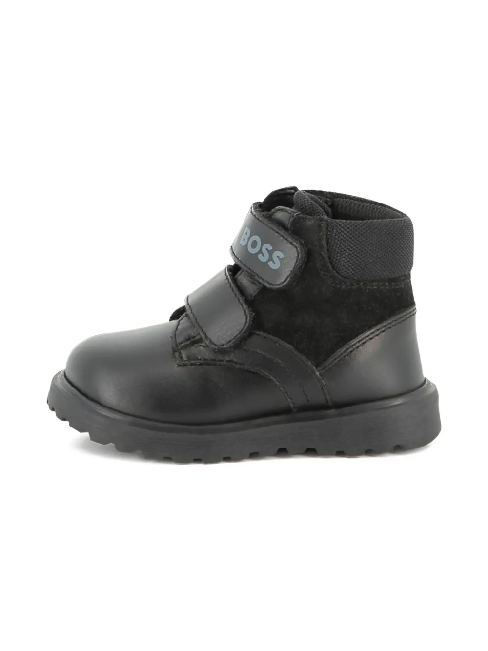 BOSS Kidswear touch strap fastening ankle boots Black