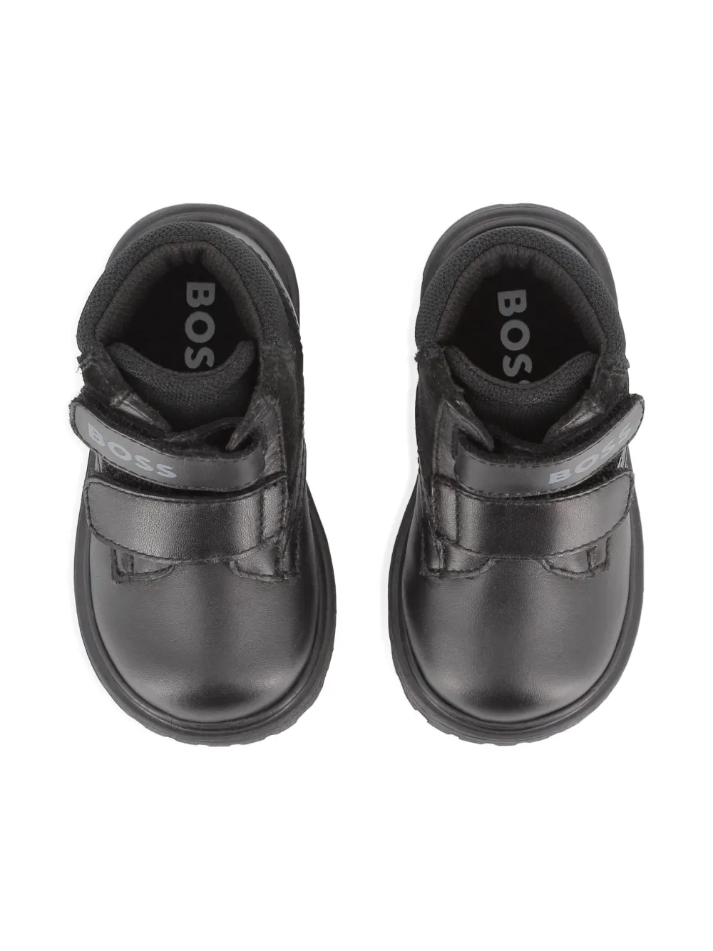 BOSS Kidswear touch strap fastening ankle boots Black
