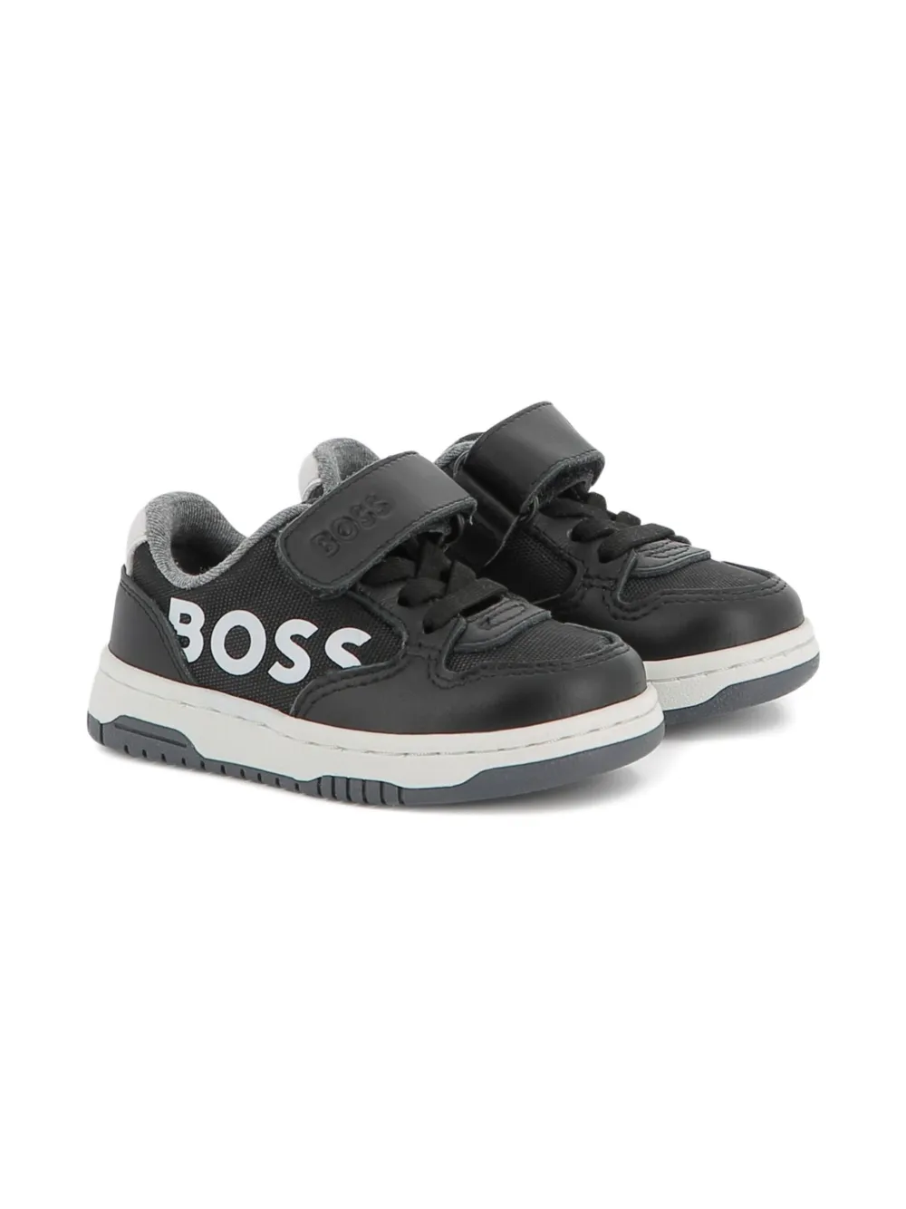 BOSS Kidswear Sneakers met logoprint Zwart