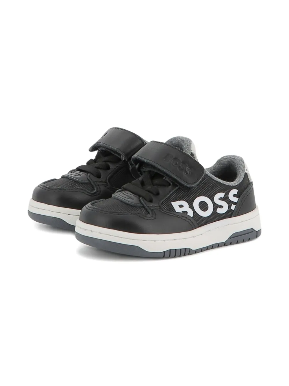 BOSS Kidswear Sneakers met logoprint Zwart