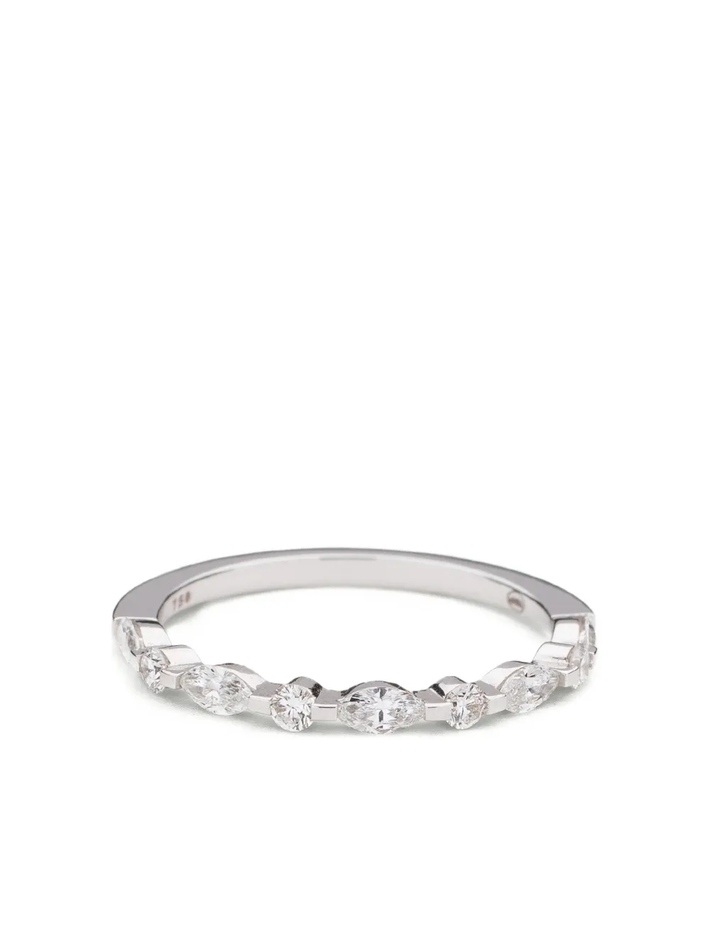 We by WHITEbIRD 18K recycled white gold Marilyn diamond ring - グレー We by WHITEbIRD 18K recycled white gold Marilyn diamond ring - グレー