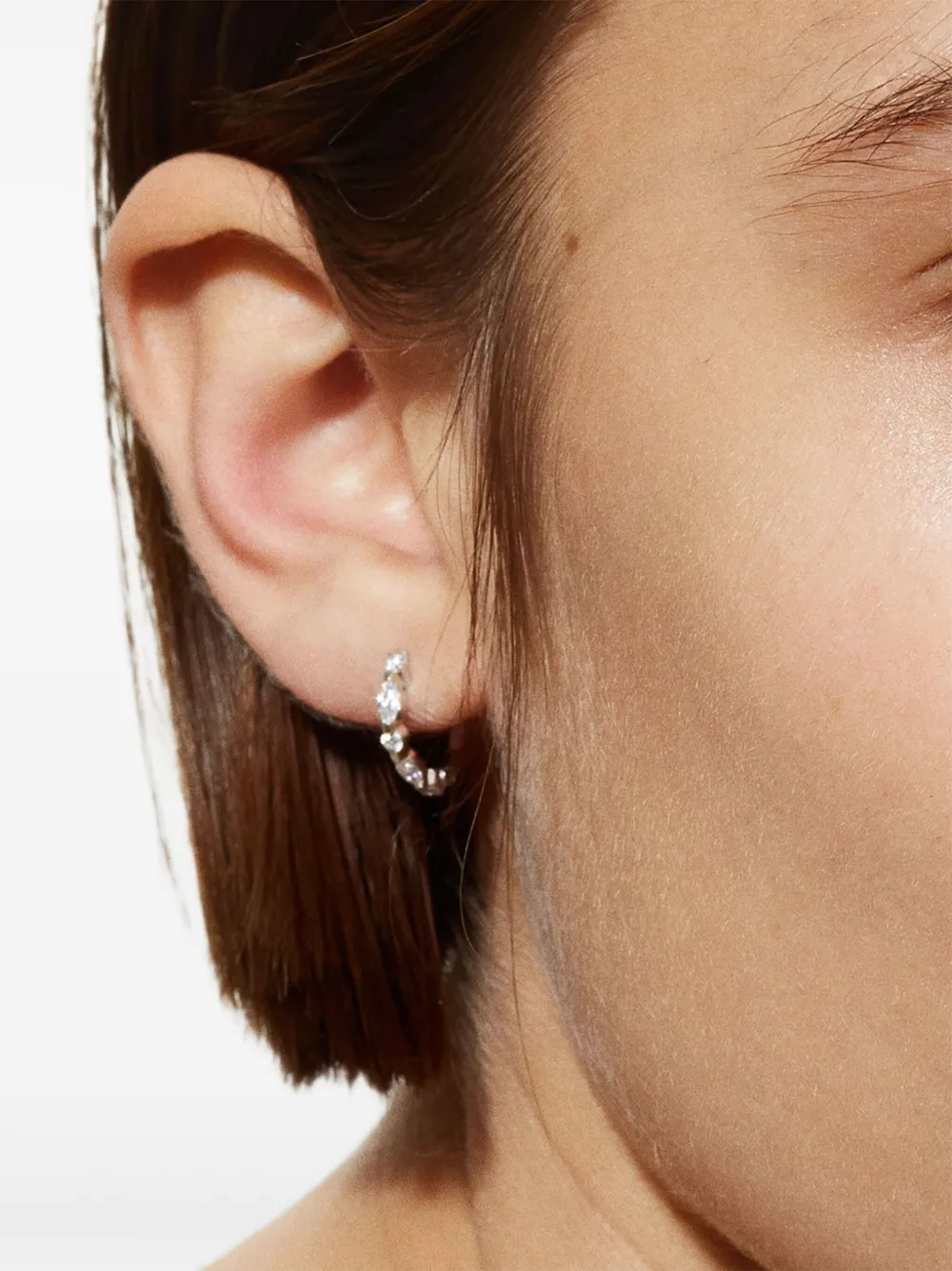 We by WHITEbIRD 18K recycled yellow gold Marilyn diamond hoop earring We by WHITEbIRD 18K recycled yellow gold Marilyn diamond hoop earring
