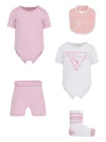 guess kids logo-print babygrow set (set of five) - Pink