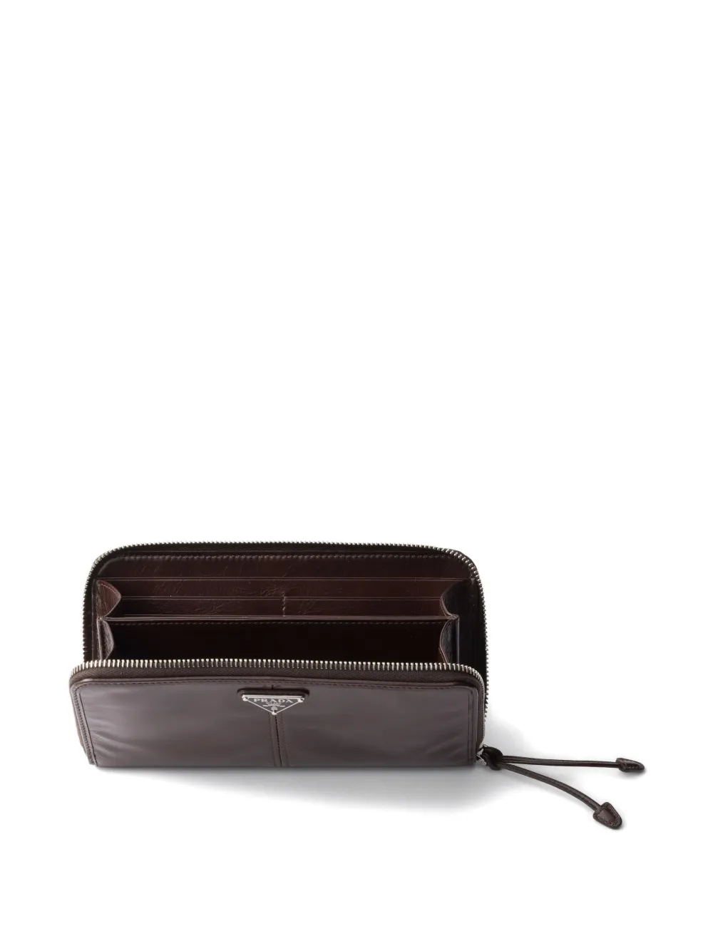 Prada Leren portemonnee Bruin