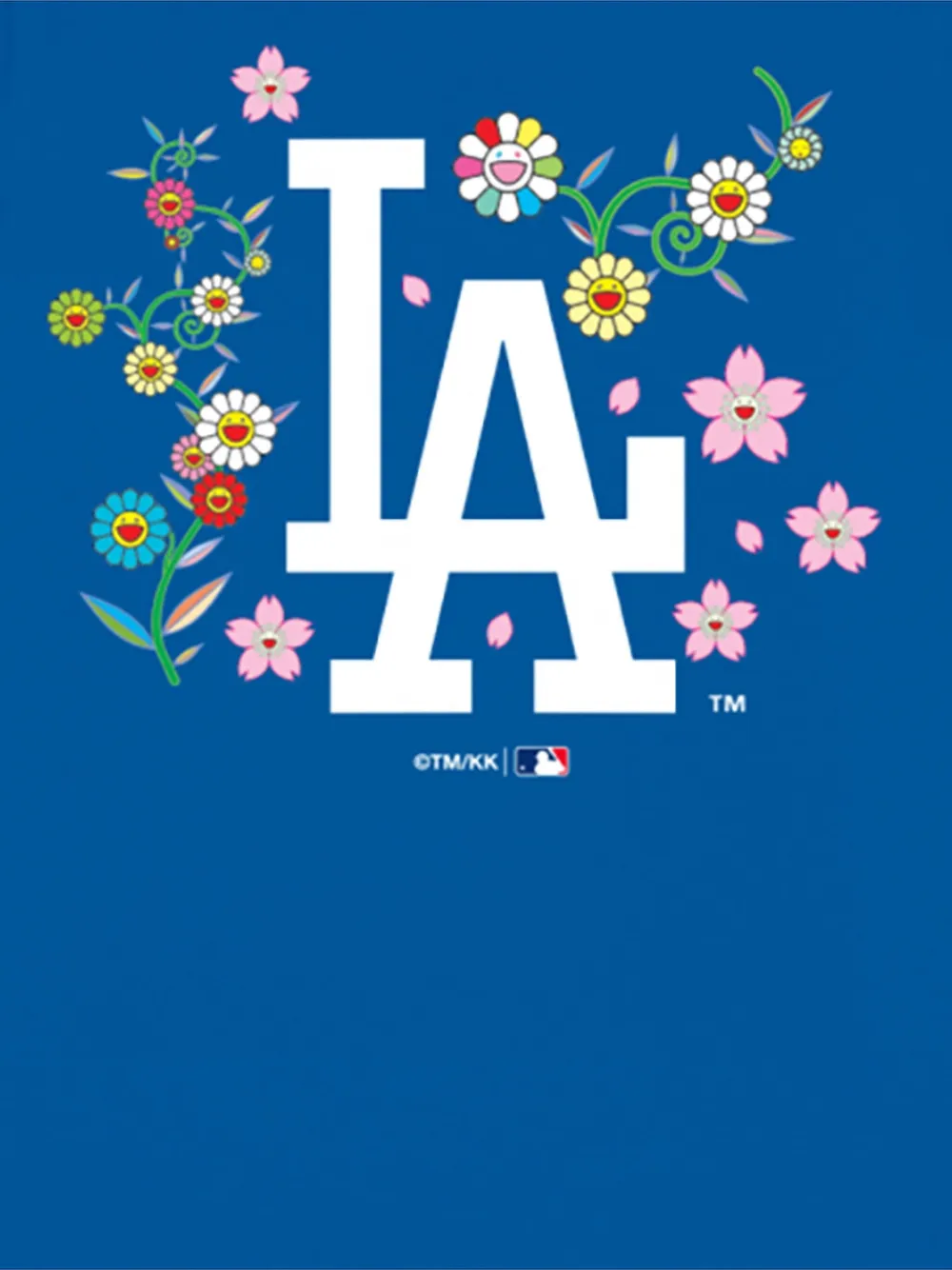 Takashi Murakami x LA Dodgers floral-print T-shirt - Blauw