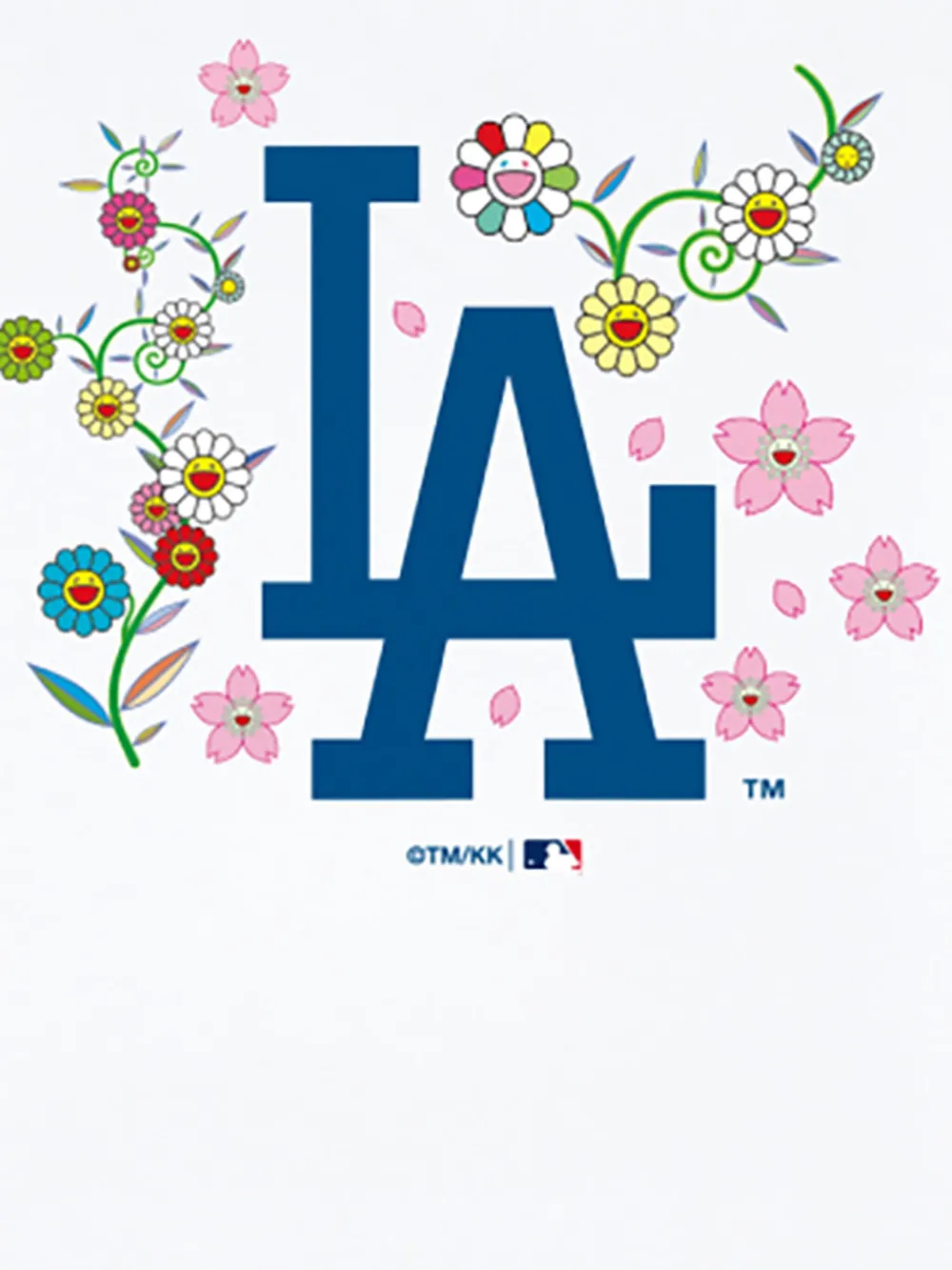Takashi Murakami x LA Dodgers floral-print T-shirt - Wit