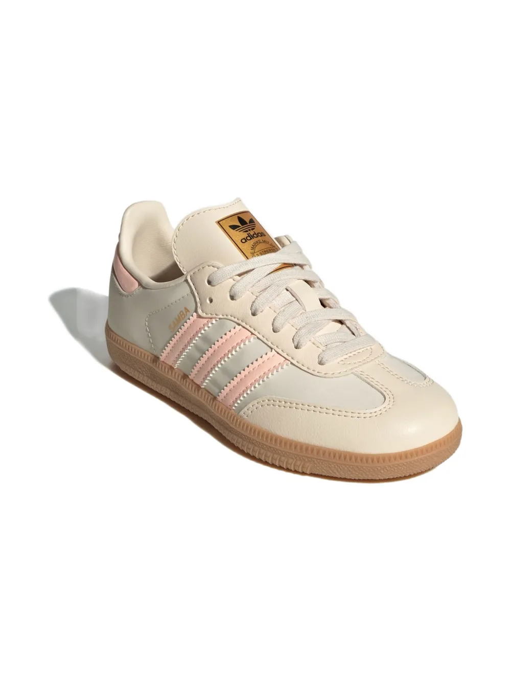 Adidas Kids Samba three-stripe trainers White