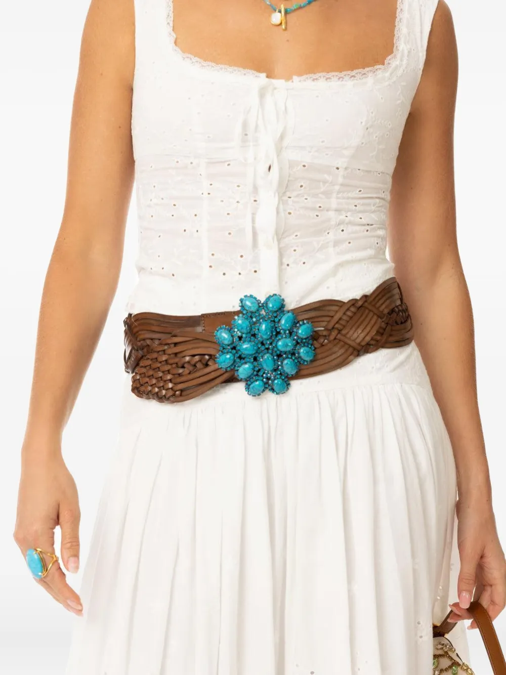 Silvia Tcherassi  Eines braided embellished belt | Image 2