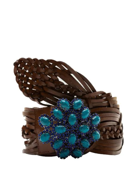 Silvia Tcherassi  Eines braided embellished belt