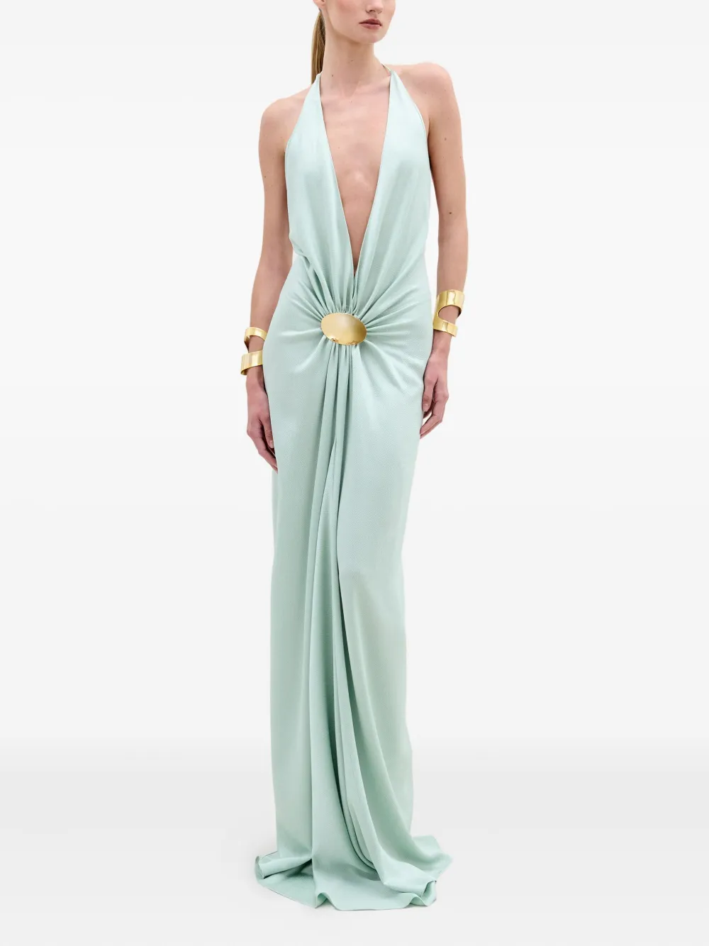 Silvia Tcherassi Aiko maxi-jurk MINT