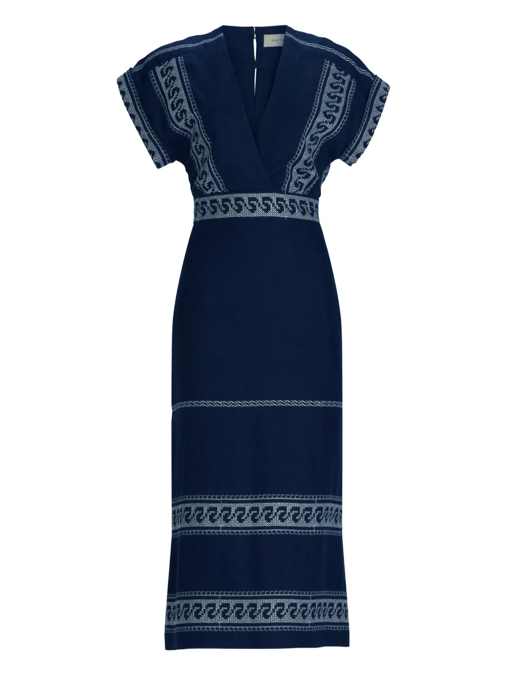 Silvia Tcherassi Abito con scollo a V - Blu