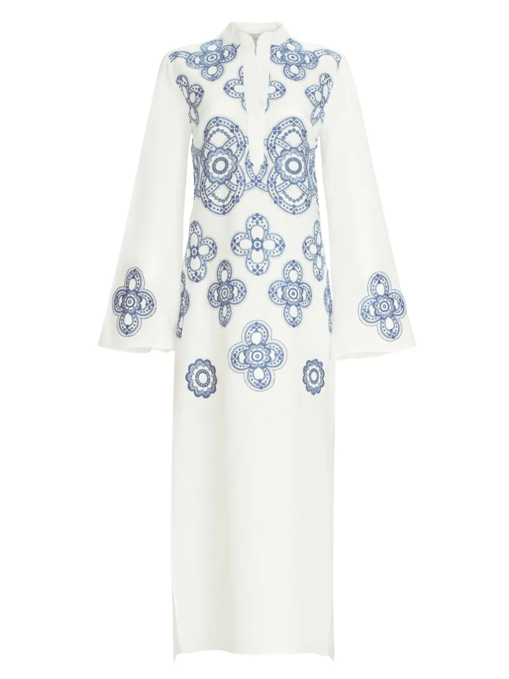 Silvia Tcherassi robe longue à fleurs brodées | blanc | Image 1