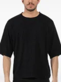 atomo factory textured short-sleeve T-shirt - Black
