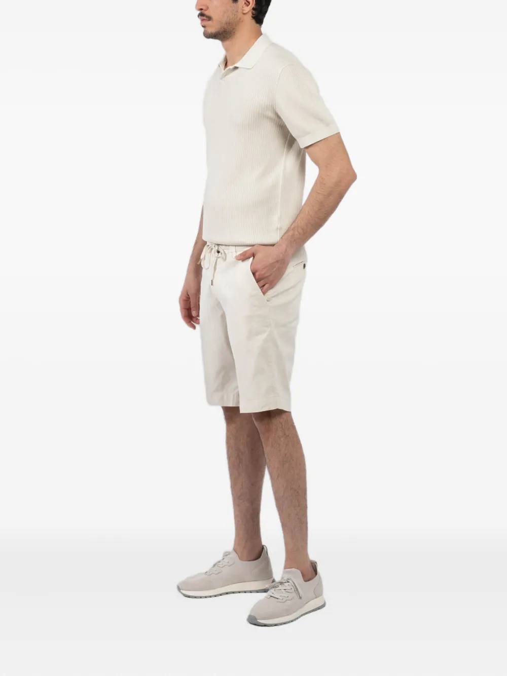 Briglia 1949 Shorts met trekkoordtaille Beige