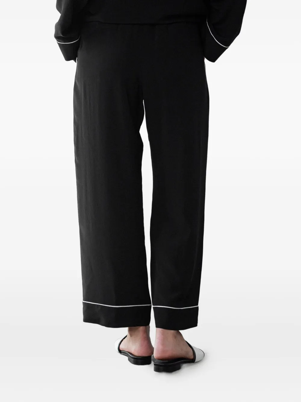 Valentino Garavani Broek met elastische tailleband Zwart