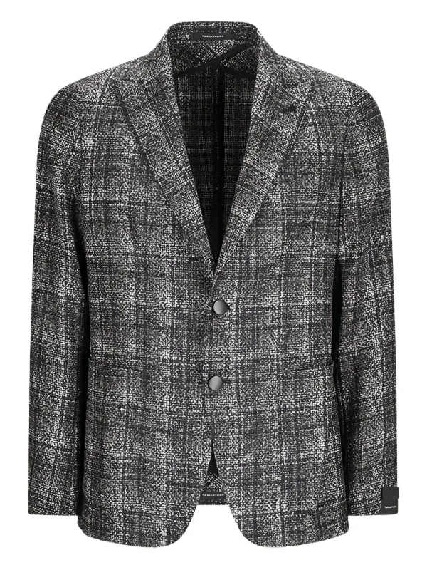Tagliatore Black checked single-breasted jacket 【公式通販】