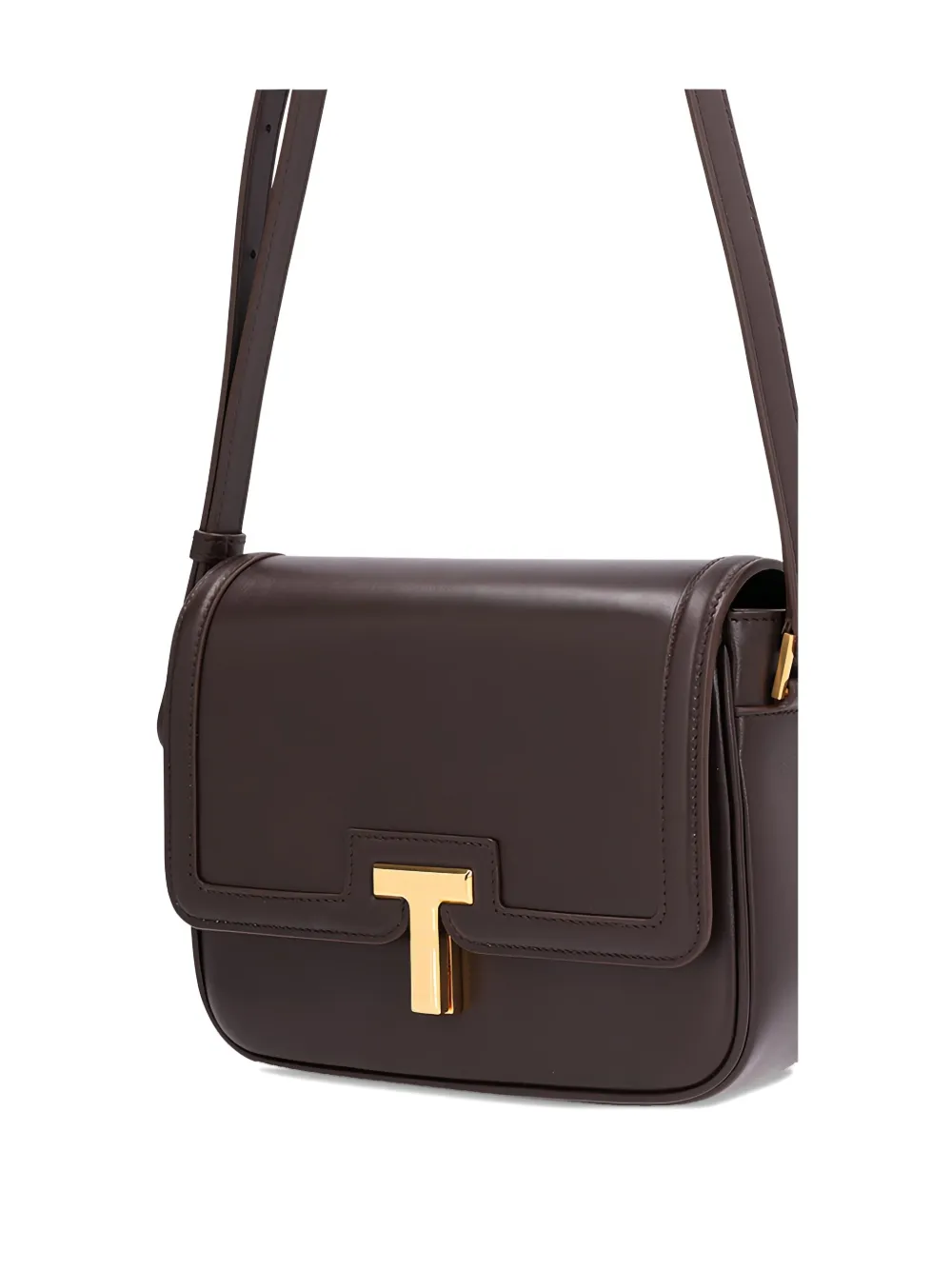 Tom Ford Wallis Leather Shoulder Bag In Brown