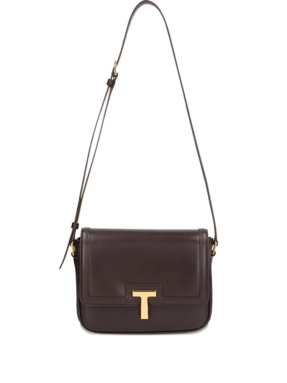 Tom Ford Wallis Leather Shoulder Bag In Brown