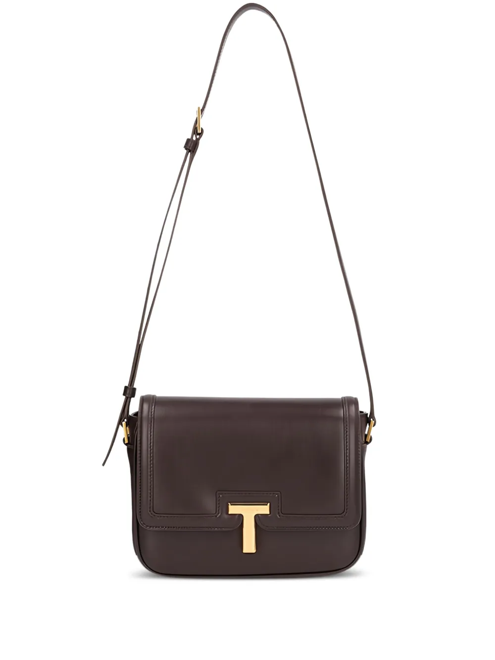 TOM FORD Wallis leather shoulder bag Bruin