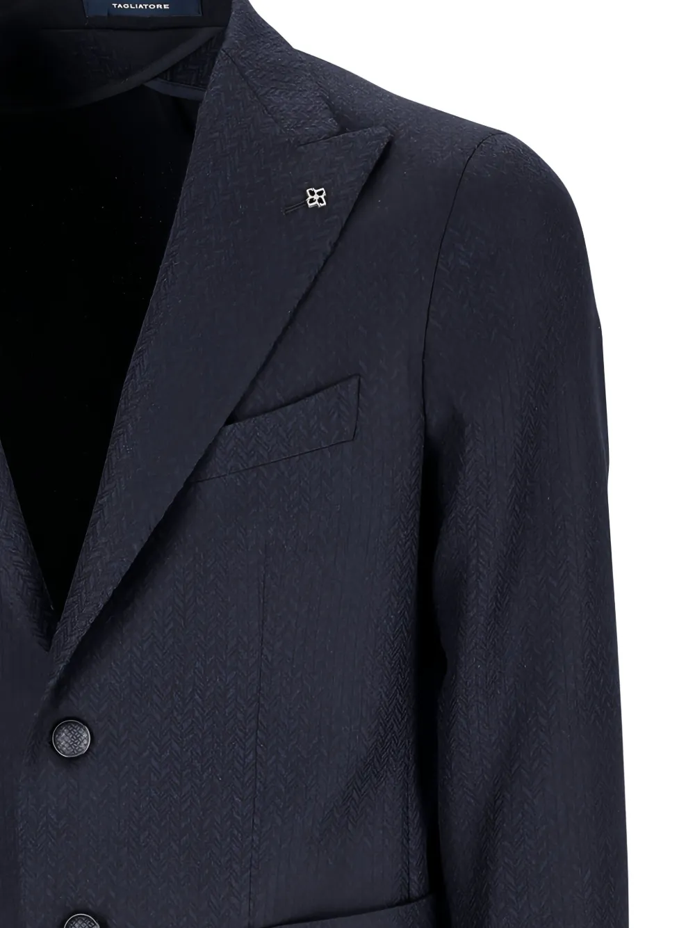 Tagliatore Jack met visgraatmotief Blauw