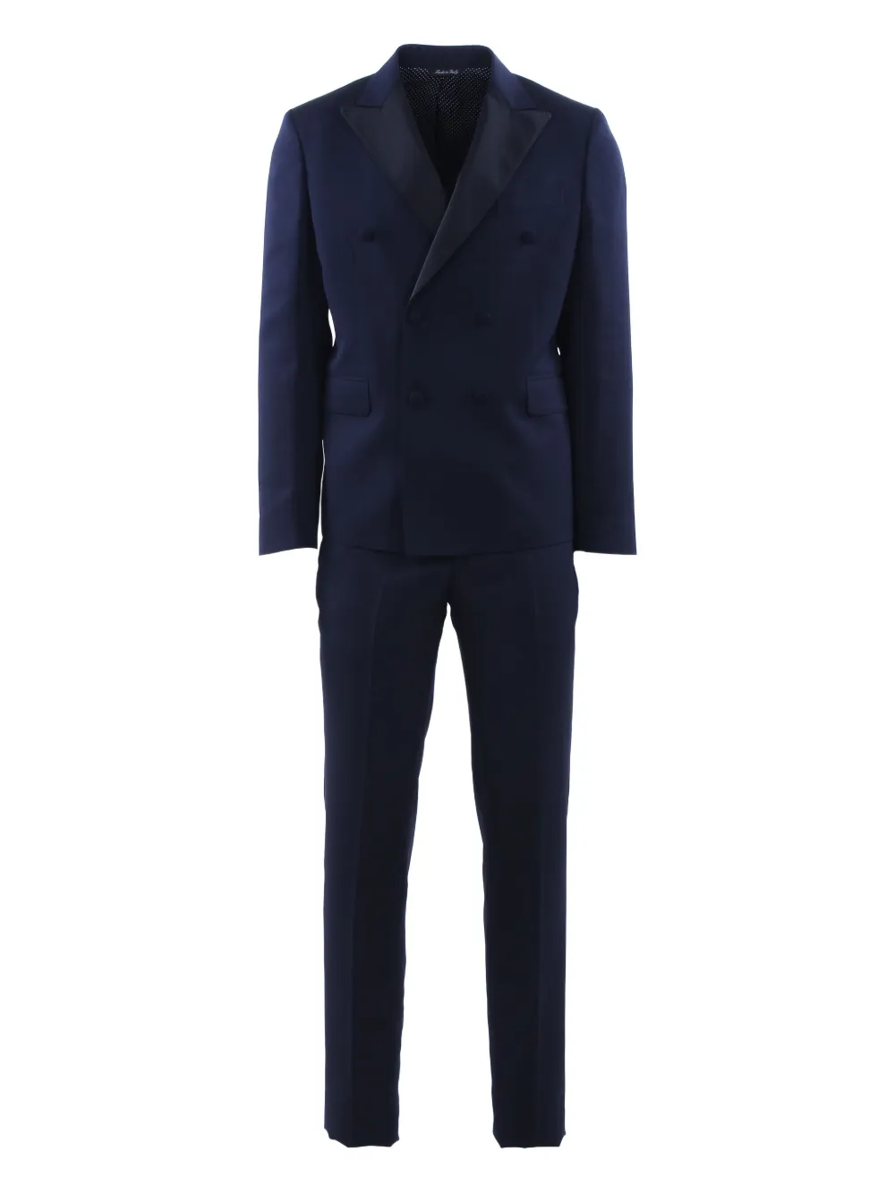 Brian Dales Double-breasted Long-sleeve Suit In Blue