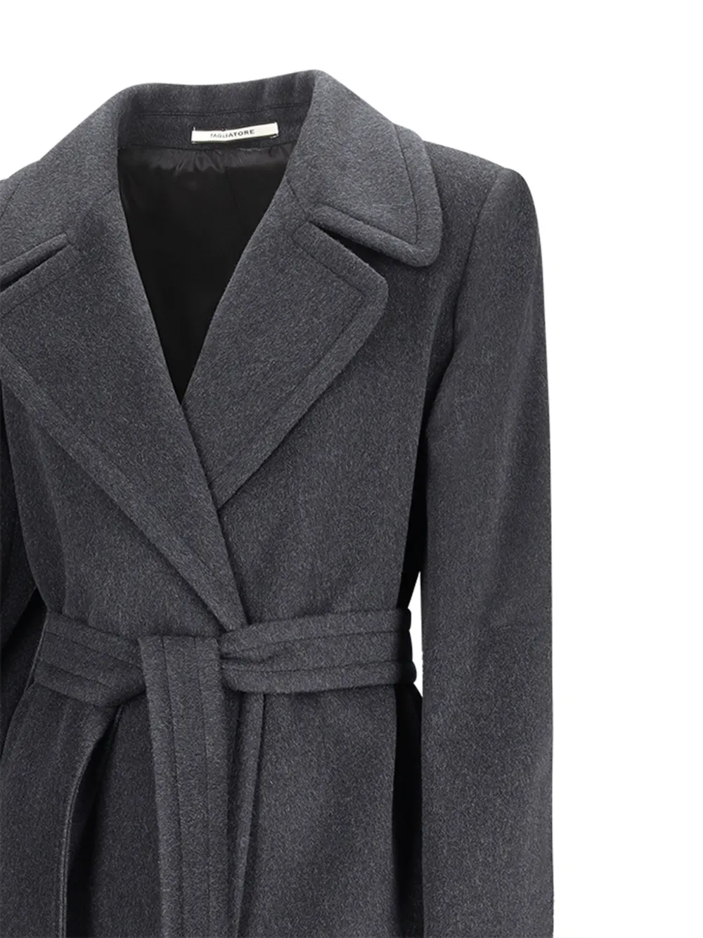 Tagliatore belted wrap coat Grijs
