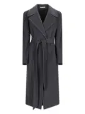 Tagliatore belted wrap coat - Grey