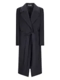 Tagliatore belted wrap coat - Blue