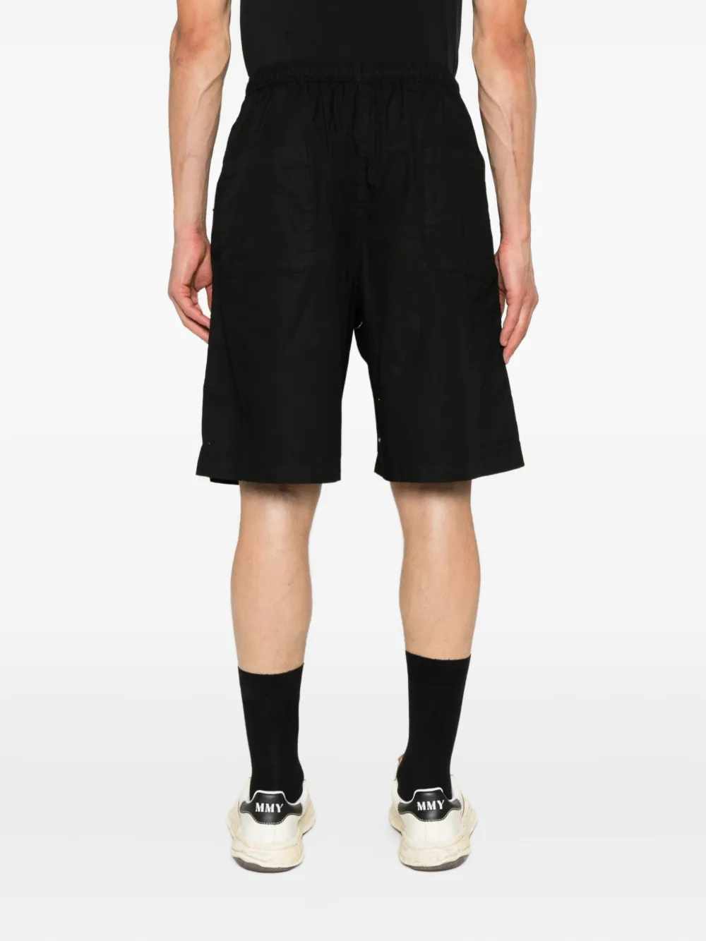 Maison MIHARA YASUHIRO Shorts met elastische taille en opgestikte zak Zwart
