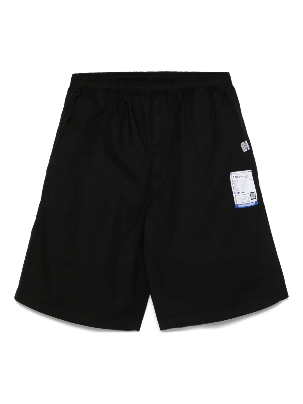 Maison MIHARA YASUHIRO Shorts met elastische taille en opgestikte zak Zwart