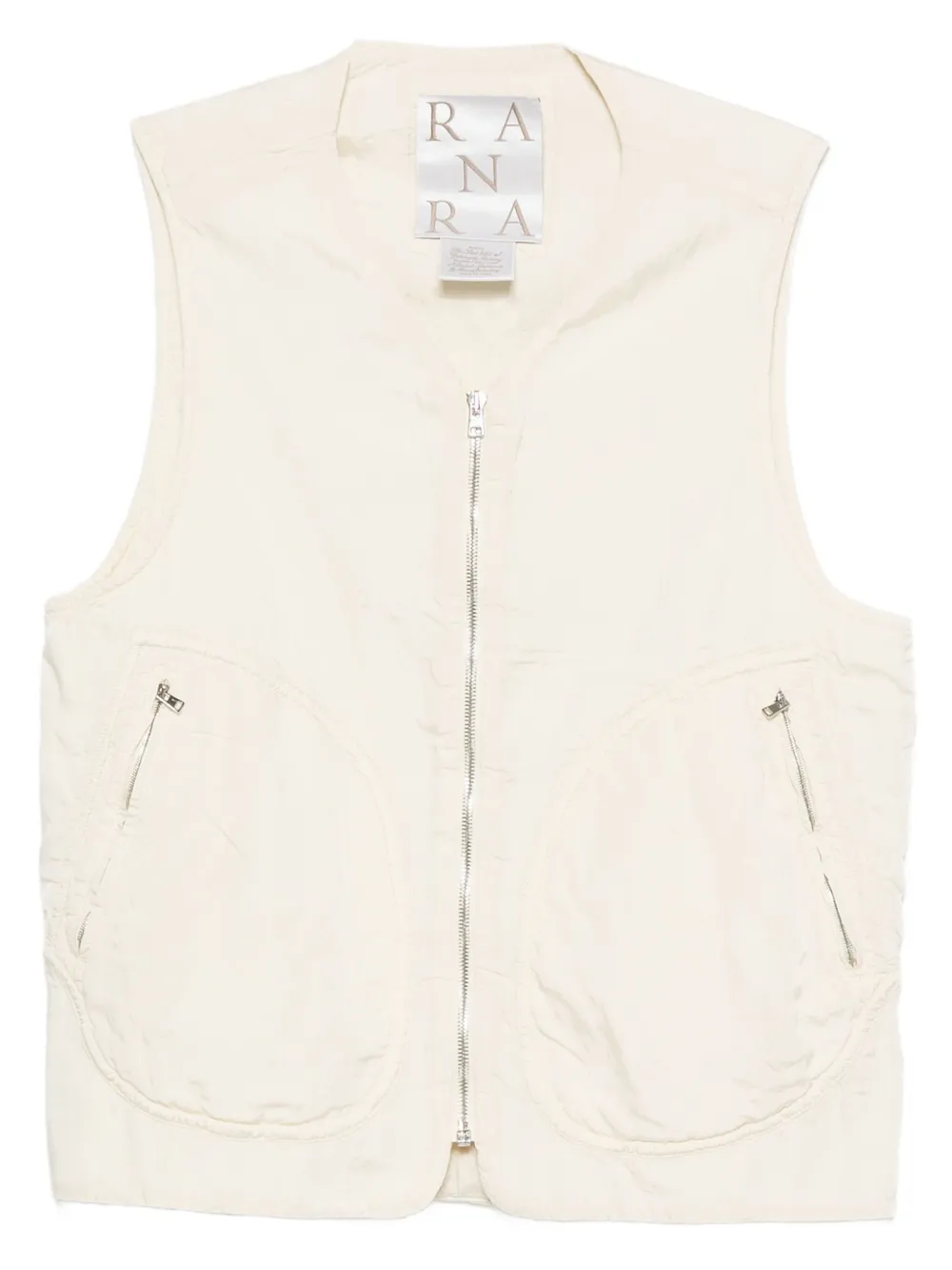 RANRA zip-fastening pocket vest | Neutrals | Image 1