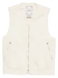 RANRA zip-fastening pocket vest - Neutrals