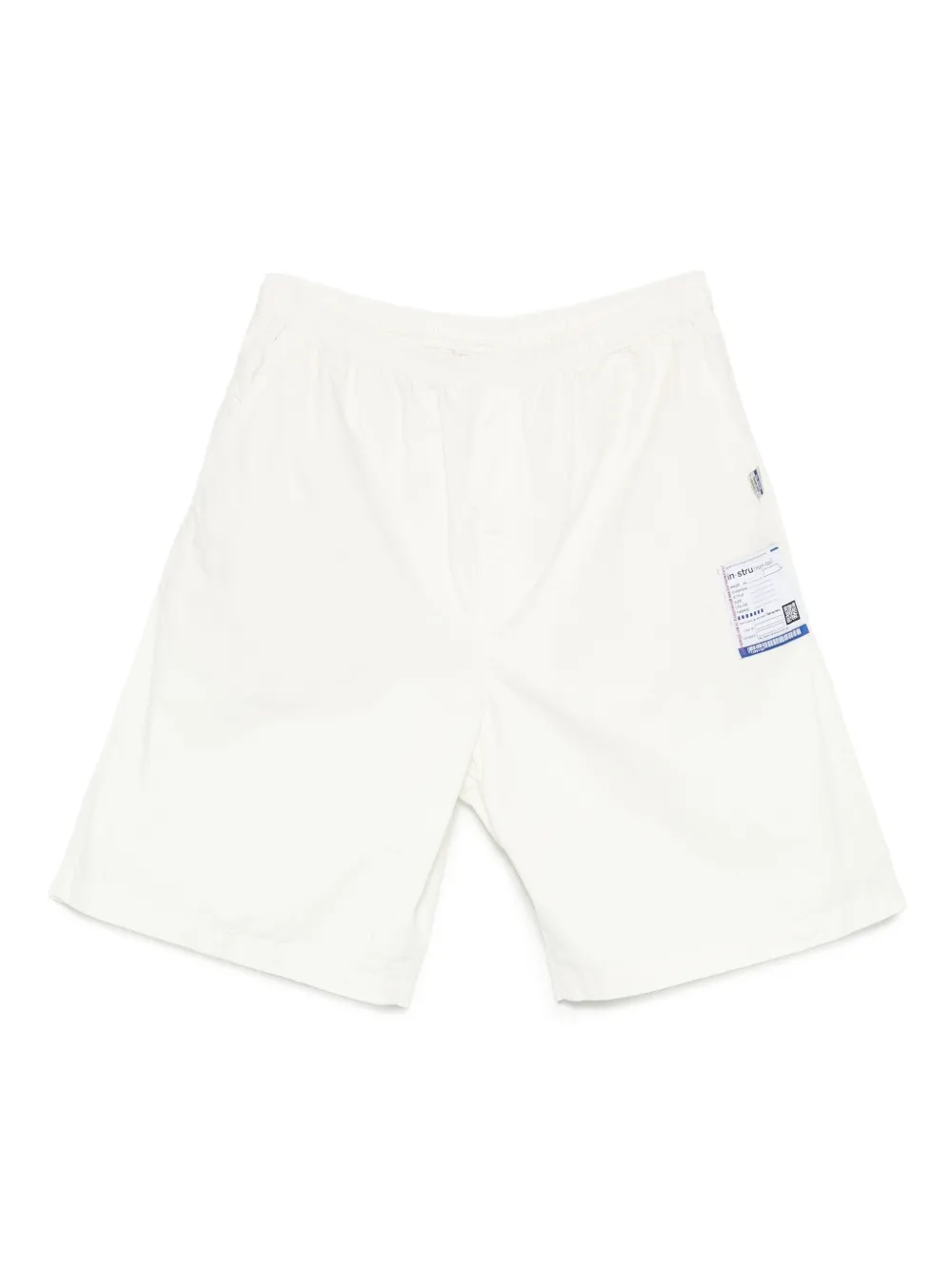 Maison MIHARA YASUHIRO Shorts met elastische taille en opgestikte zak Wit