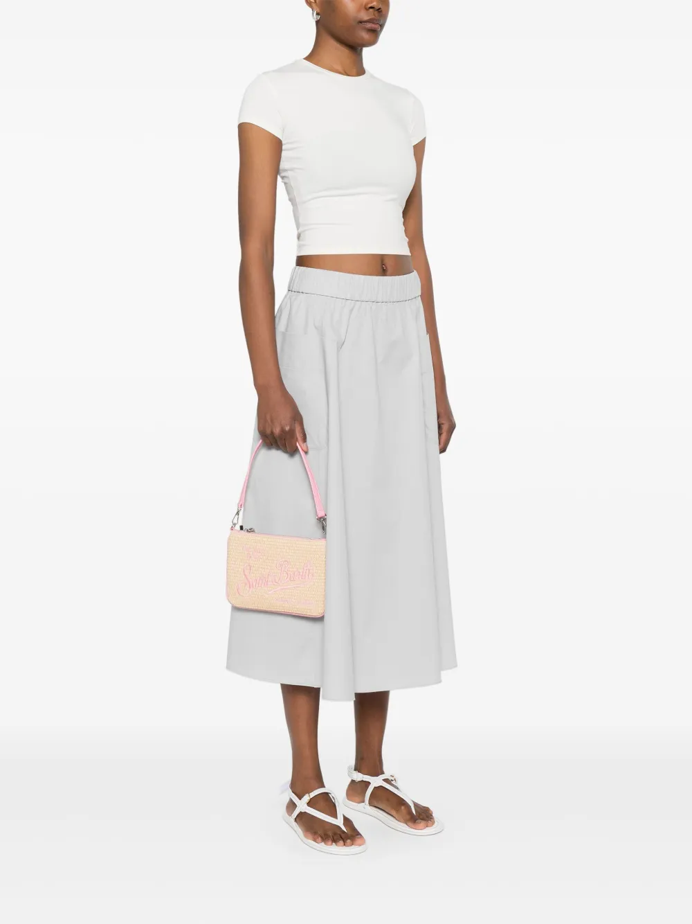 MC2 Saint Barth mini Parisienne straw clutch bag - Beige
