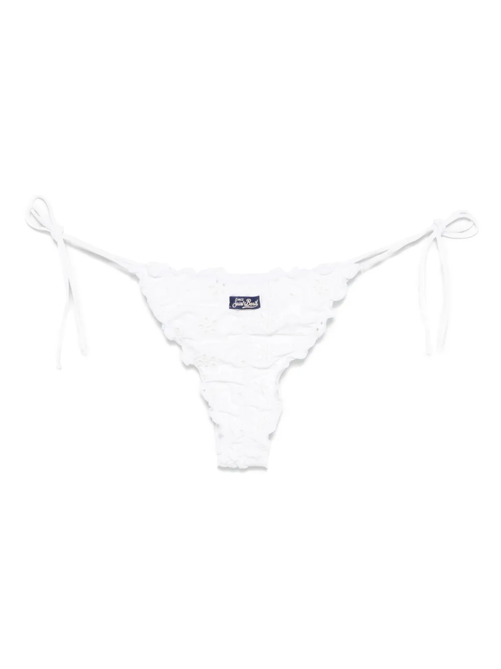 MC2 Saint Barth Bikinislip met geborduurde bloemen Wit