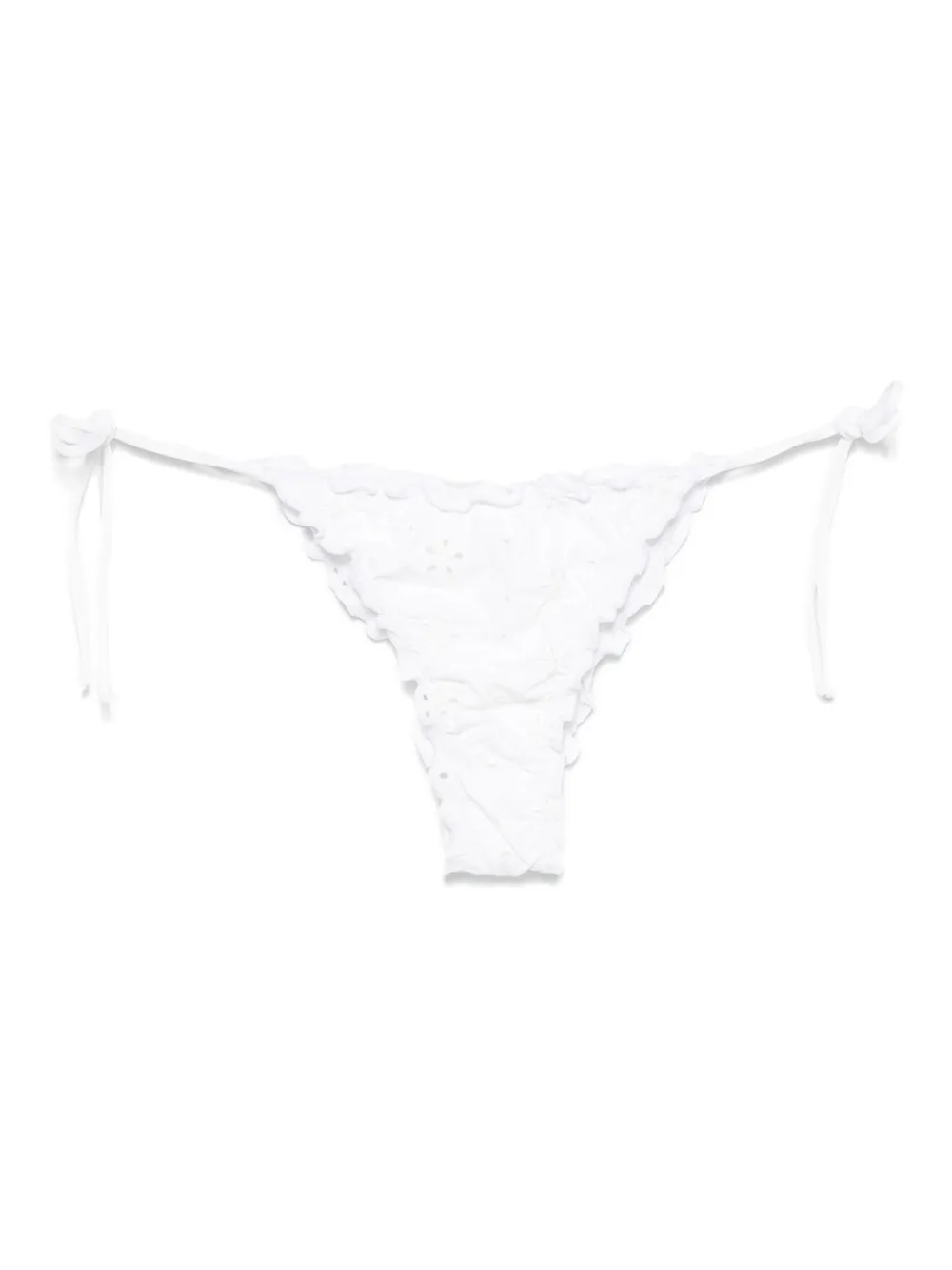 MC2 Saint Barth Bikinislip met geborduurde bloemen Wit