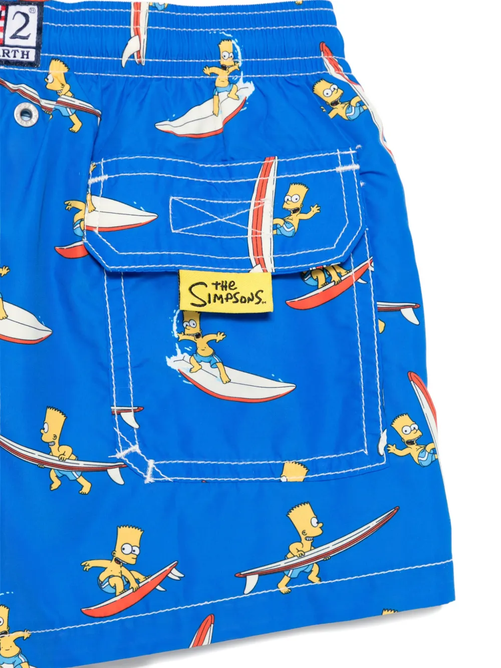 Mc2 Saint Barth X The Simpsons Drawstring-waist Swim Shorts In Blue