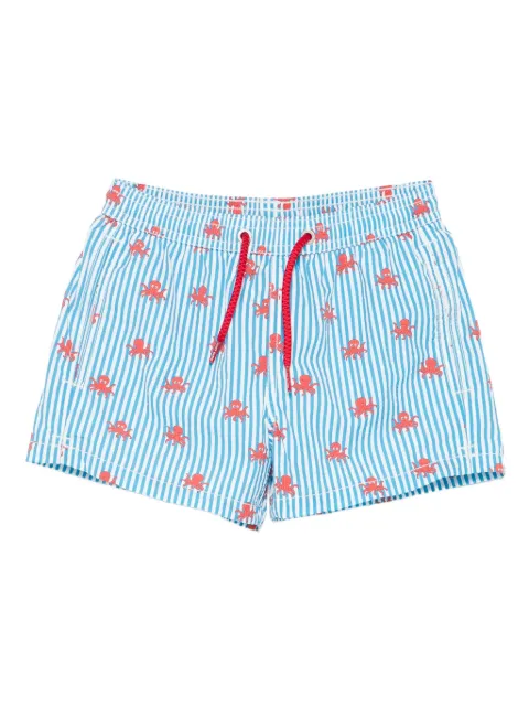 MC2 Saint Barth Kids octopus-print striped swim shorts