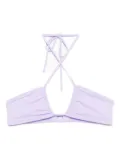 MC2 Saint Barth cross-straps halterneck bikini top - Purple